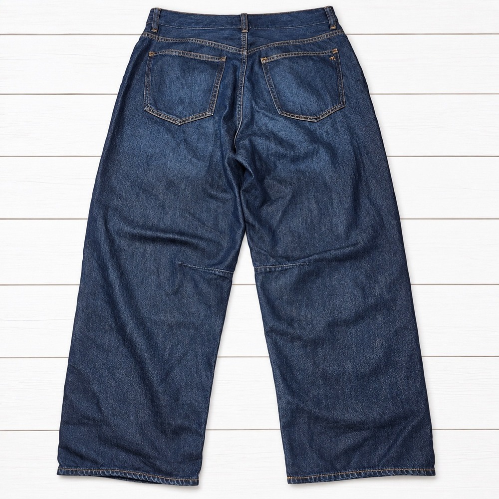 Madewell Curvy Darted Barrel Leg Jeans Button Fly Soft Drape Dark Wash Blue 29 - Picture 4 of 11